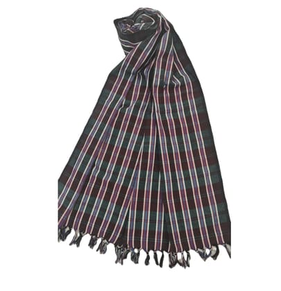 Dhaga Vishwas Ka Handloom Cotton Check Stole