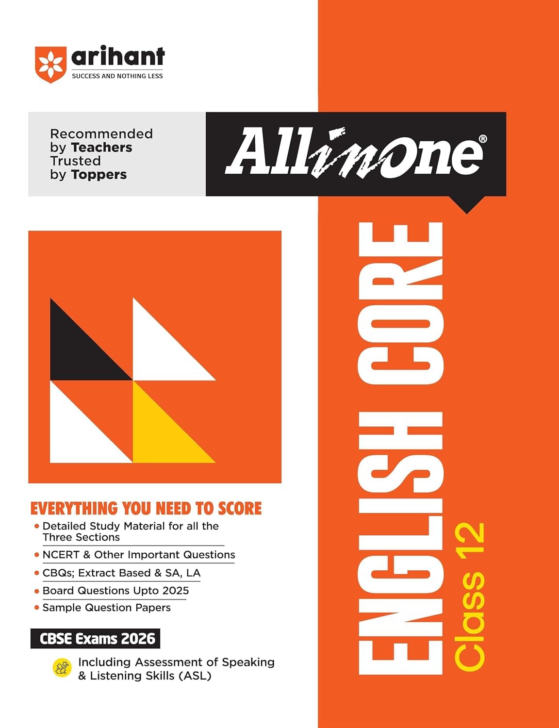All in one English Core Class 12 (CBSE Exams 2026) Paperback  7 April 2025 [Paperback] Arihant