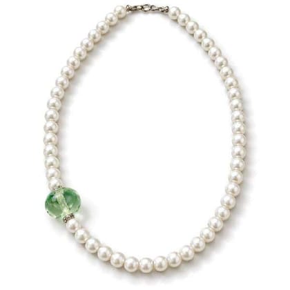 Premium Handmade White Glass Bead Necklace