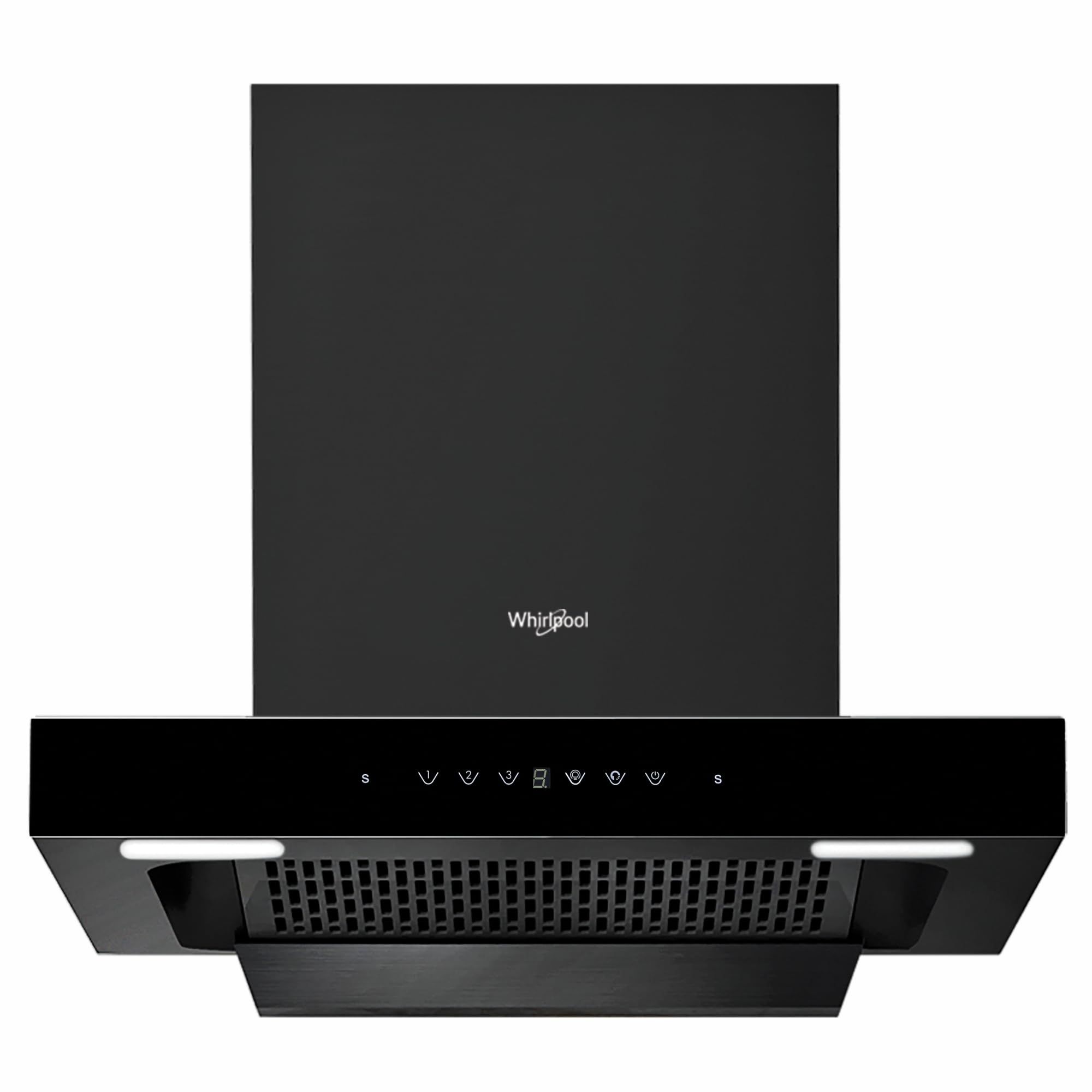 Whirlpool 60cm 1350 m3/hr Filterless Autoclean Kitchen Chimney with 3 Years Comprehensive & 11 Years Warranty on Motor| Made In India (TAFL 60 HAC BK HOOD), Black Whirlpool 60cm 1350 m3/hr Filterless Autoclean Kitchen Chimney with 3 Years Comprehensive &