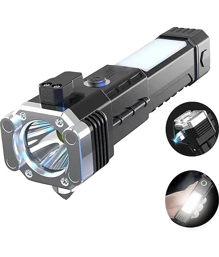 Shopeleven - 3W Rechargeable Flashlight Torch ( Pack of 1 )
