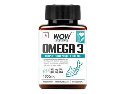 WOW Omega 3 Fish Oil Capsules - 60 Capsules WOW Omega 3 Fish Oil Capsules - 60 Capsules