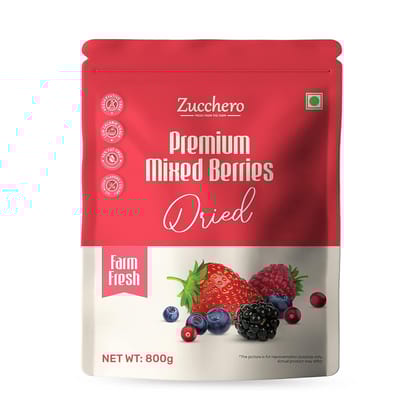 Zucchero Premium Mixed Berries, Unsalted, 800G (Mega Saver Pack) (Blueberry, Cranberry, Black Currant, Strawberry, Cherry) Zucchero Premium Mixed Berries, Unsalted, 800G (Mega Saver Pack) (Blueberry, Cranberry, Black Currant, Strawberry, Cherry)