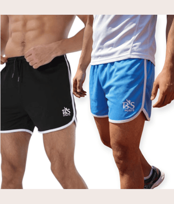 B.S sports wear Pack of 2 Polyester Boxers For Men's ( Blue )