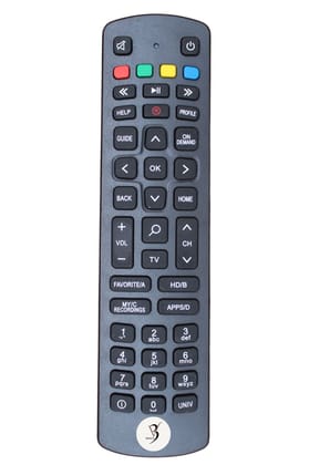 V3Deals Compatible Jio Remote Control for Jio Set-Top Box | Not Compatible with Jio Fiber | Replacement Remote for Jio Digital Box - Pack of 1 (Black) with Quick Pairing & Seamless Functionality
