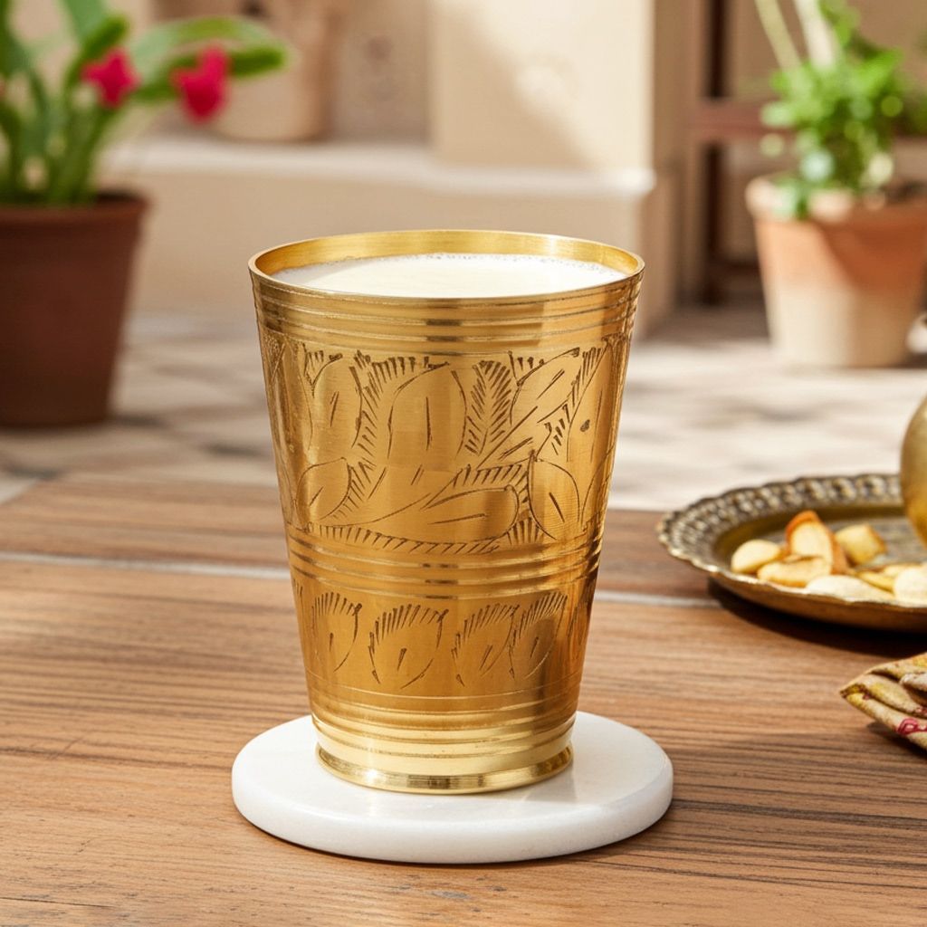 Brass Lassi Glass, 350 ML (BCMAS113 B)