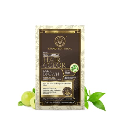 Khadi Natural Mighty Brown Hair Color - 150gm