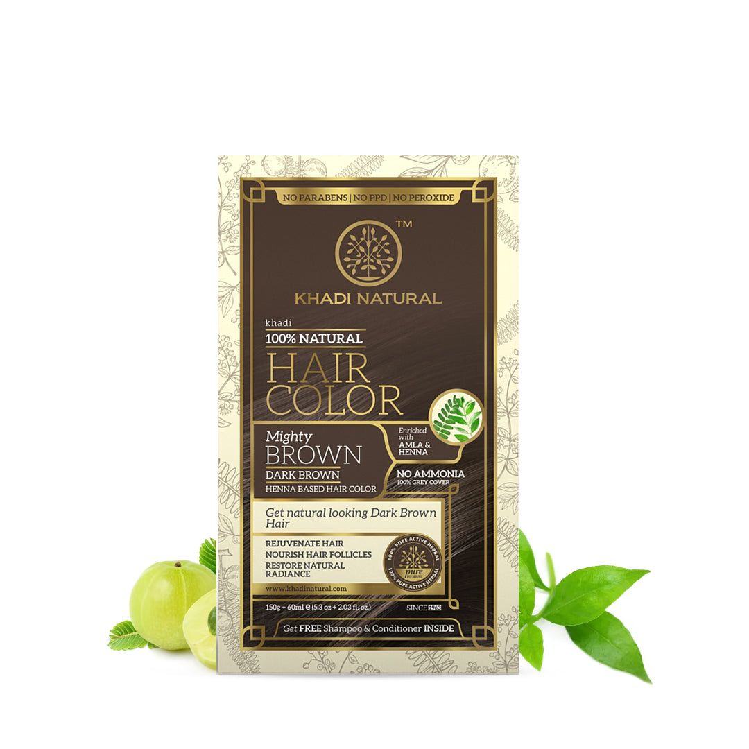 Khadi Natural Mighty Brown Hair Color - 150gm