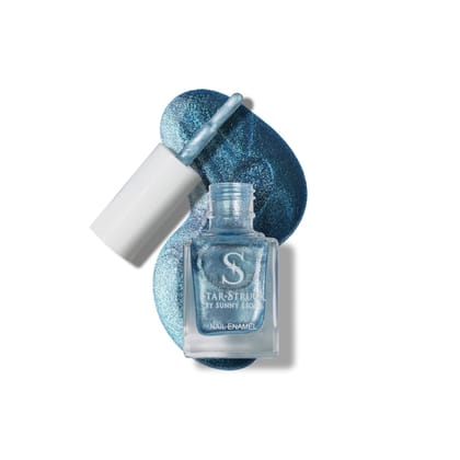 StarStruck by Sunny Leone - Blue Sparkle - Shimmer Nail Polish | Sparkling Finish & Smooth Application | Vegan & Cruelty-Free