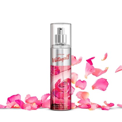 Layer�r Wottagirl Exotic Rose Body Splash, 135 ml | Intense Rose Notes with All-Day Freshness | Skin-Friendly & Non-Irritating Everyday Fragrance | Ideal for Women