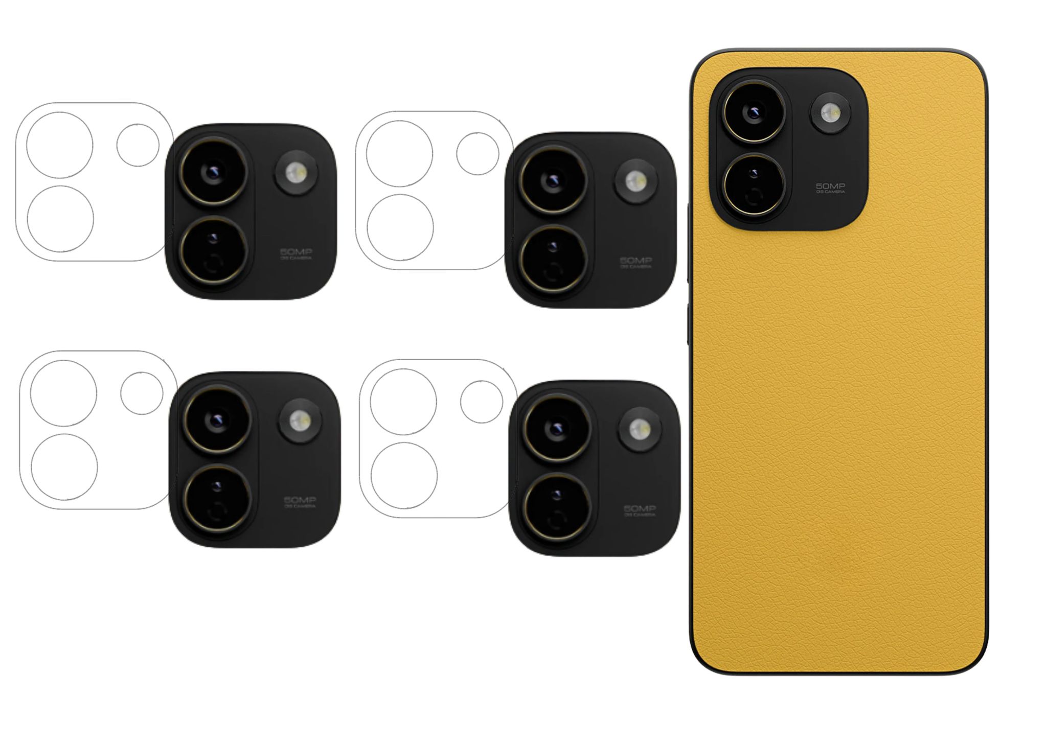 ISAAK Back Camera Lens Protector compatible for Poco X8 Power 5G (Pack of 4)