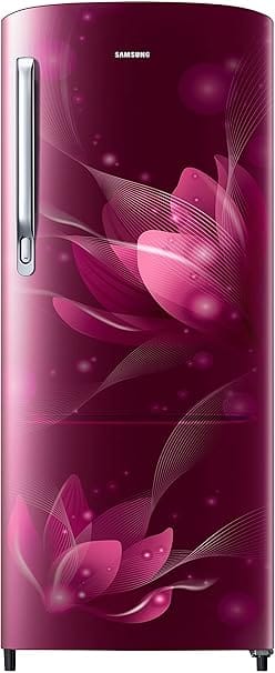 Samsung 183 L, 2 Star, Digital Inverter, Direct-Cool Single Door Refrigerator (RR20C2712R8/NL, Blooming Saffron Red, 2023 Model)