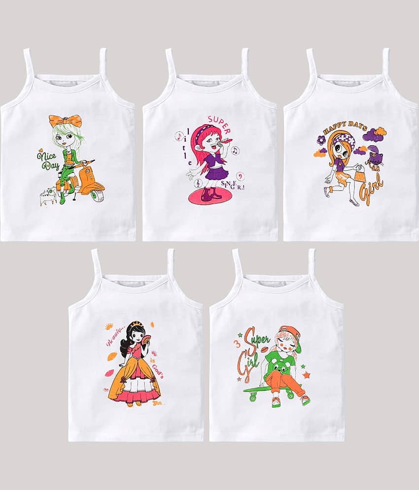 HAP Pack of 5 Girls Cotton ( White )