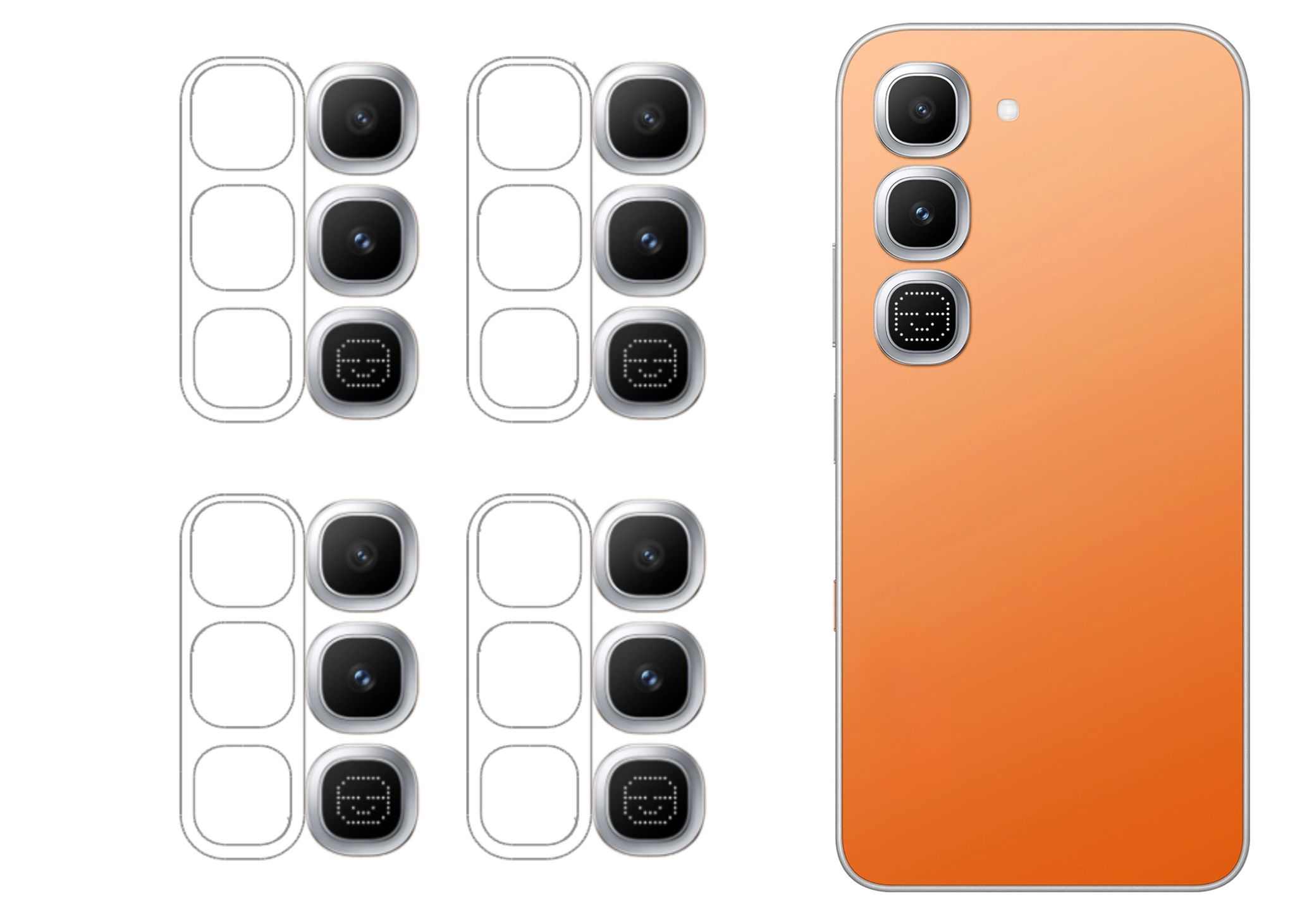 ISAAK Back Camera Lens Protector compatible for Infinix Hot 70 Pro 5G (Pack of 4)