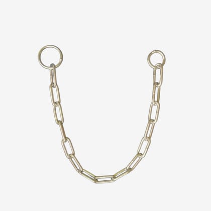 1.5 Feet Stainless Steel Lock Chain � Polished Heavy-Duty Mild Steel, Versatile for Gates, Fences, Luggage, Cycles, and Bikes