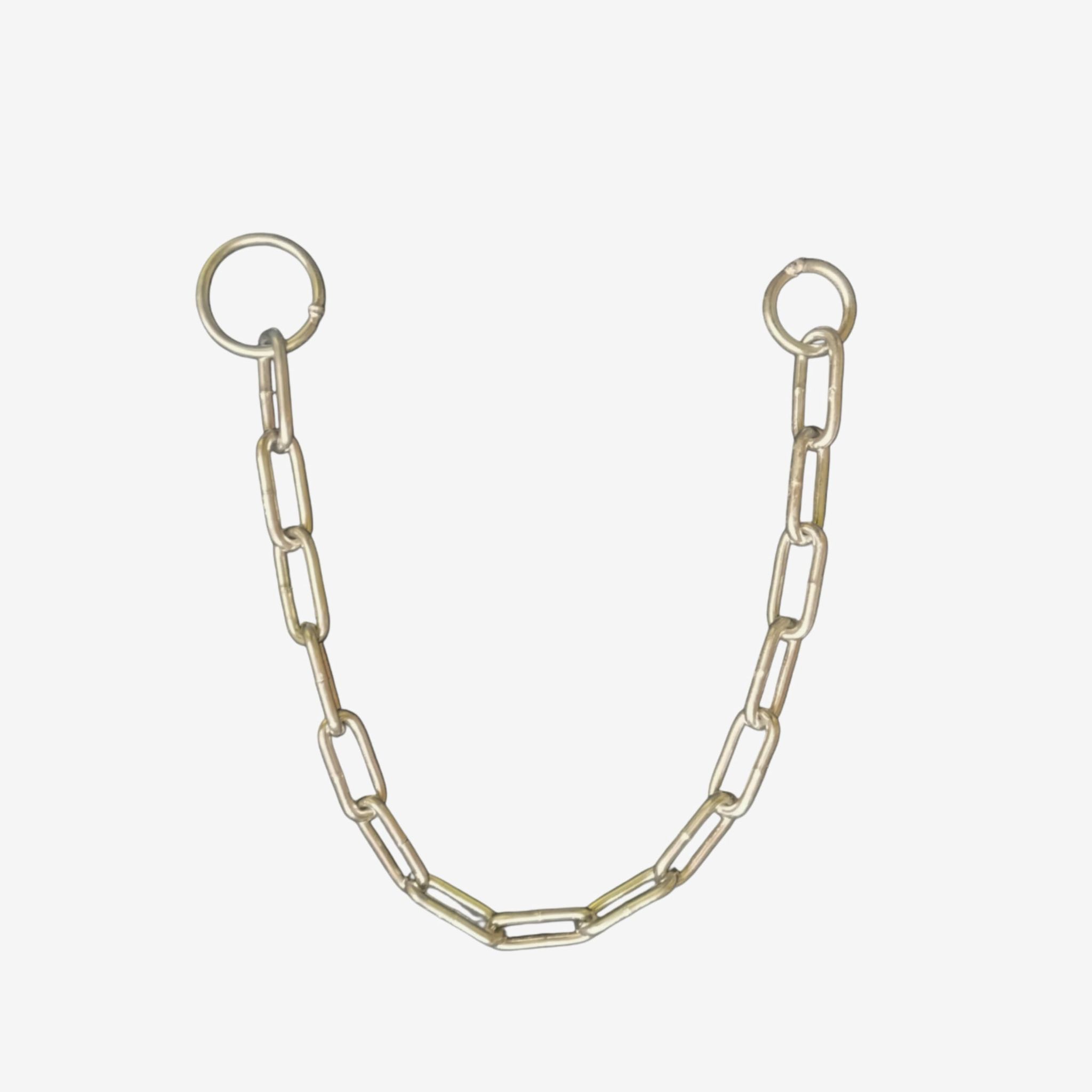 1.5 Feet Stainless Steel Lock Chain � Polished Heavy-Duty Mild Steel, Versatile for Gates, Fences, Luggage, Cycles, and Bikes