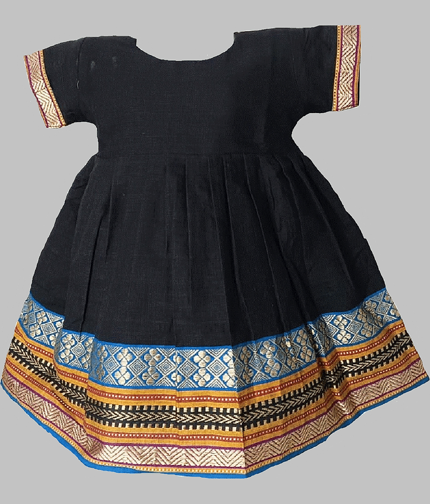 harshvardhanmart.com Cotton Frock For Girls ( Pack of 1 , Black )
