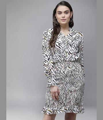 The Dry State Women Rayon Blouson Dress ( Multi Color )