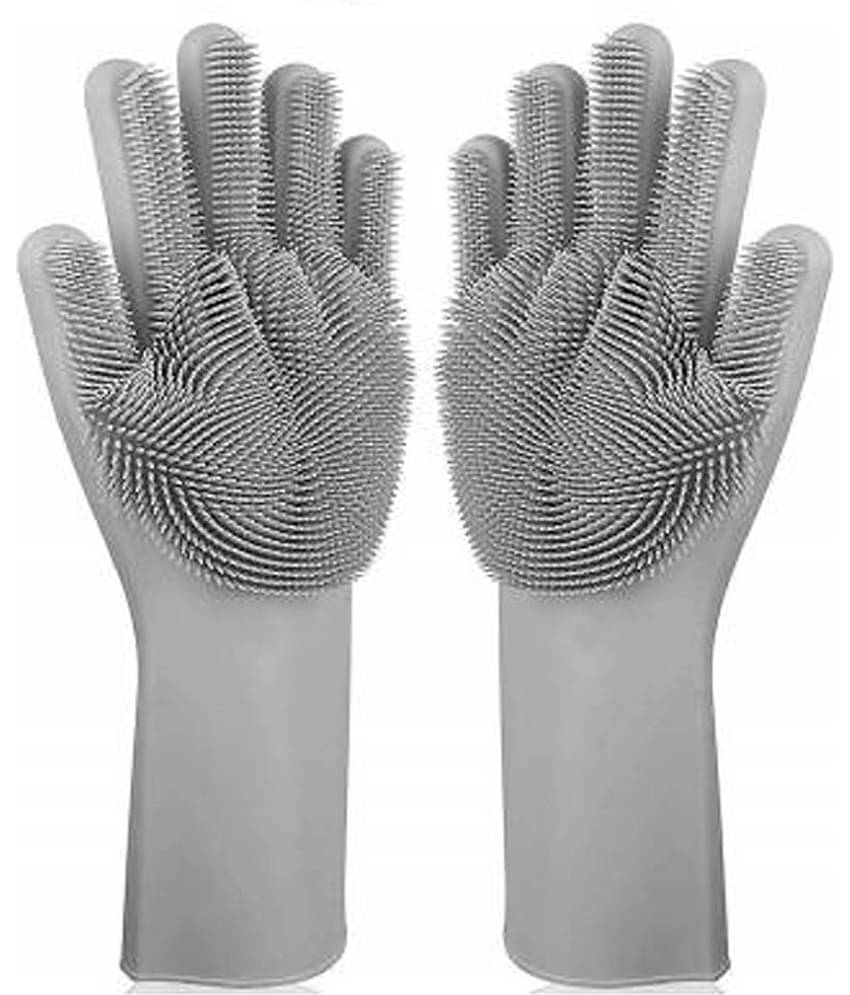 Earmark Silicon Hand Gloves Rubber Universal Size Cleaning Glove 1 Pair Gloves