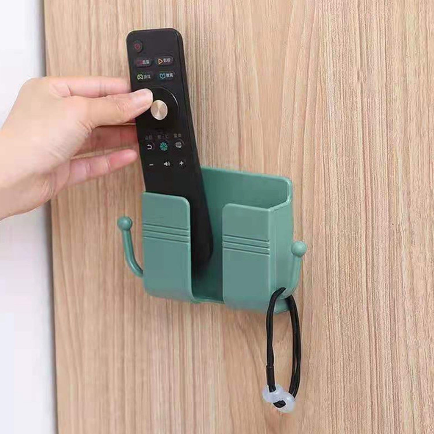 1 Pc Wallmount Mobile Stand With Hook Design used in all kinds of places including household and many more as a hanging support for and stuffs purposes.