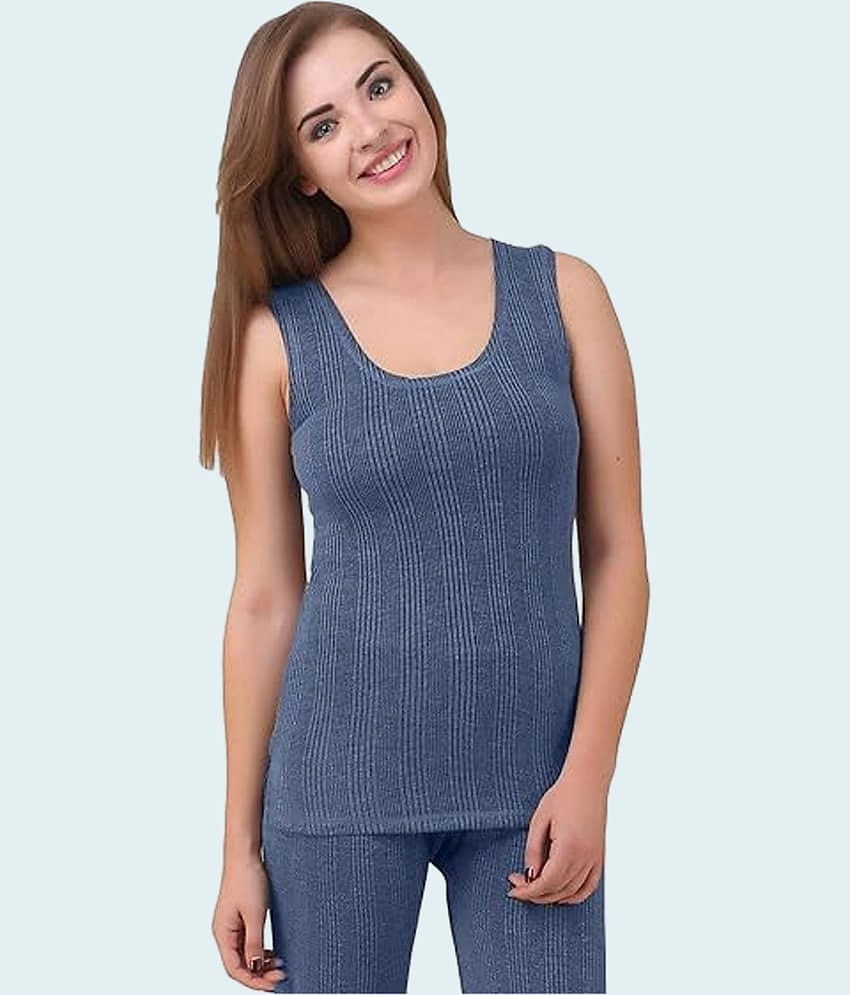 Paryag Woollen Thermal Tops - Blue Pack of 1