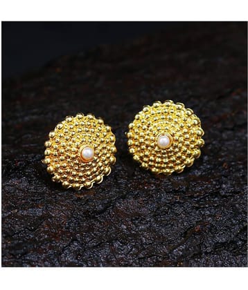 Sukkhi - Golden Stud Earrings ( Pack of 1 )