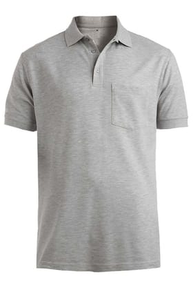 RATHNA APPARELS Men's Regular Fit Polo Neck T-shirt - Melange (S - SIZE)