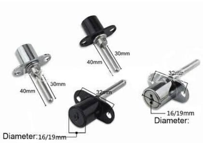 ADISON  push lock pack of 2 locks stainless steel for wardrobes