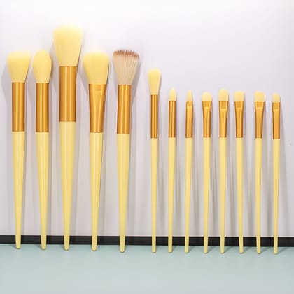 13-Piece Makeup Brush Set | Soft Synthetic Bristles for Face & Eye | Durable Cruelty-Free Brushes with Travel Pouch | Blending & Highlighting Kit (Multicolor)