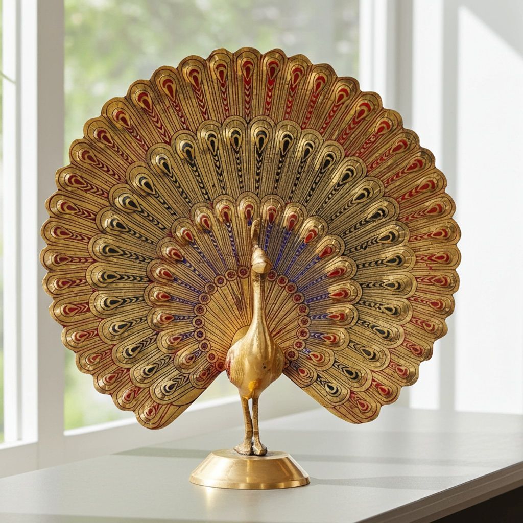 Brass Decorative Showpiece Peacock More (FMAS375 Z)