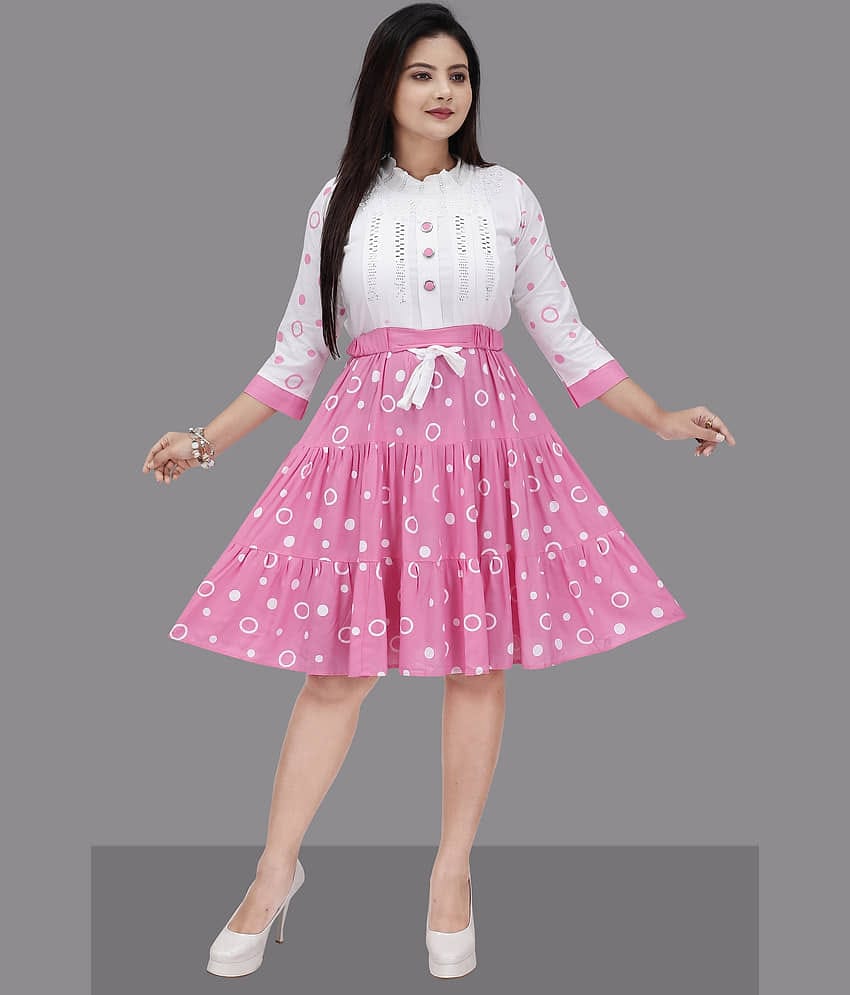 NEWSIFA Women Rayon Embellished ( Pink )