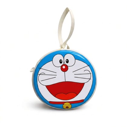 Earphone Case Pouch 1 Cute Doraemon Smiley Face | Multi-Purpose Travel Storage for Earbuds, USB Cables, Pen Drives & SD Cards