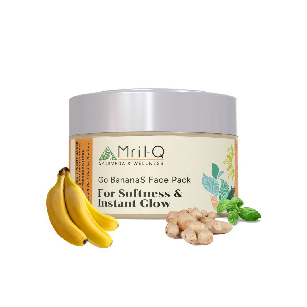 MrilQ Go Bananas Face Pack | Instant Glow | Super Soft Skin | All Skin Types