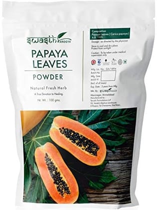 Swasth Arogya Papaya Leaves Powder - 1 Pack Of Papaya Leaves Powder (100g)