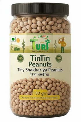TURF FRESH - TinTin Tiny Shakkariya Peanuts | Bharuch Special Raw Sing Dana | Premium Quality Groundnuts