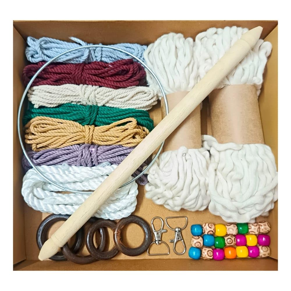 The Brown Box� Macrame kit.Macrame Thread.Macrame Wall Hanging Decor kit.Macrame Dream Catcher Making Kit,Craft Kits for Adults and Kids.Bohemian Home Decor,DIY Kit.Birthday Gift,Christmas Gift.