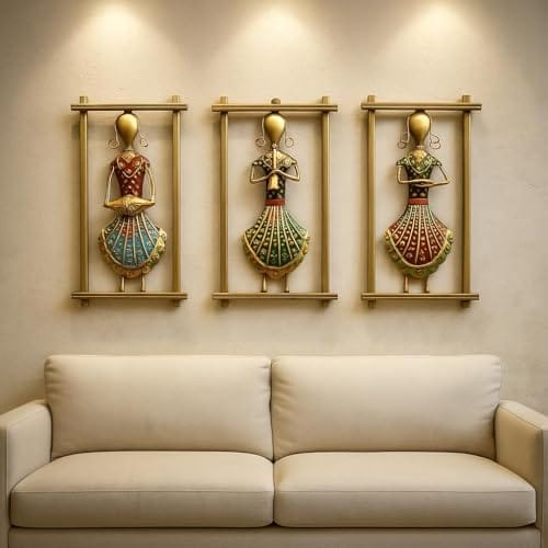Metal Frame (12 x 6.5 Inch) | Home decoration Item for living room Wall Hangings Traditional Wall Decor for Living