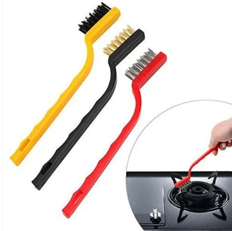 3-Piece Mini Wire Brush Set: Tackle Tough Cleaning Jobs (Multi-Material)