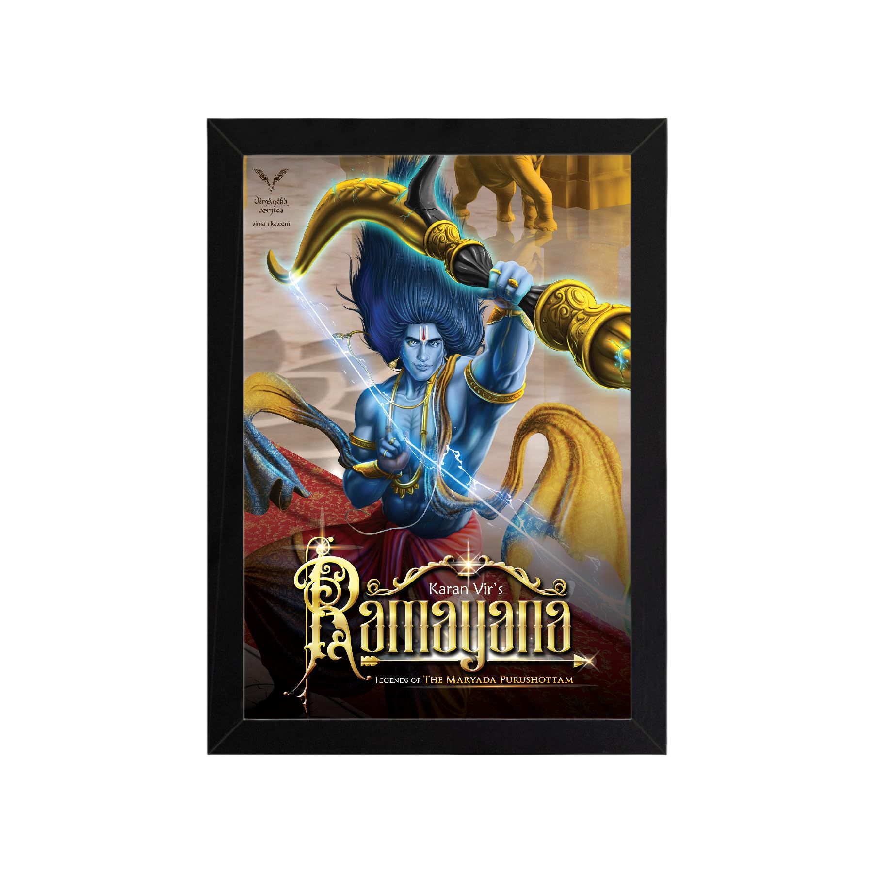 Vimanika Comics Ramayana Photo Frame Wall Painting For Home Decoration And Gifting (12 x 18 inch)