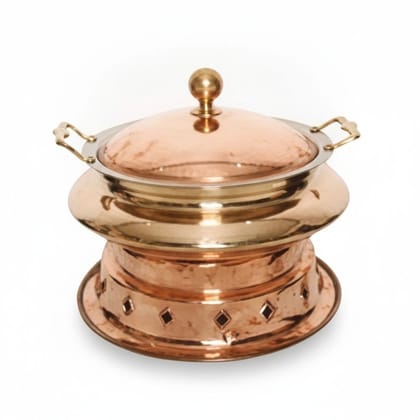 Traditional Copper and Brass Chafing Dish
