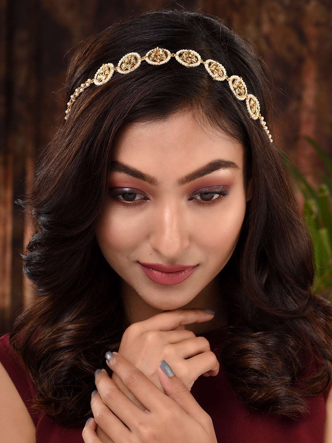 Gold Plated Kundan studded Matha Patti
