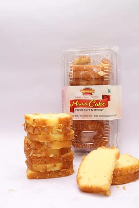 Mava cake with dryfruit powder