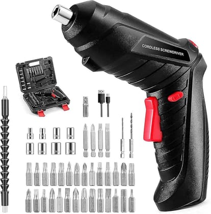 46-in-1 Rechargeable Cordless Screwdriver Drill Machine Set