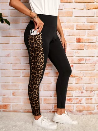 Latest Street FashionTiger Print Side Panel Pocket Gym Yoga Daily Wear Track Pants Leggings (Size - S) by LATEST STREET FASHION