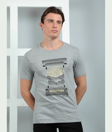 Dollar Cotton Regular Fit Printed Half Sleeves Men's Round T-Shirt - Blue ( Pack of 1 )