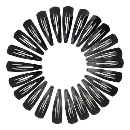 24pcs Black Tic Tac Hair Pins