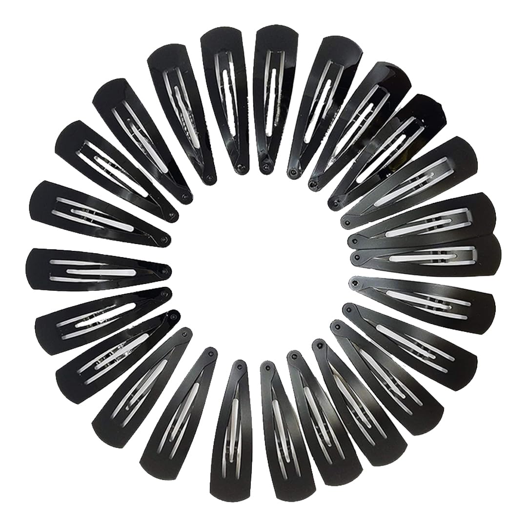 24pcs Black Tic Tac Hair Pins
