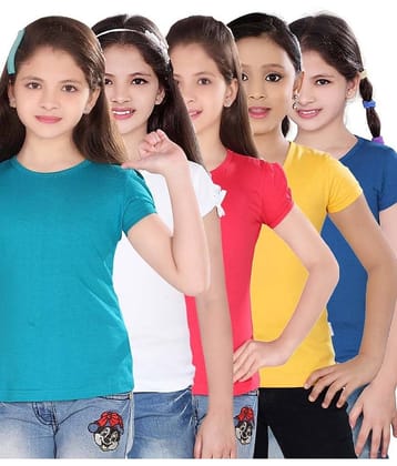 Sini Mini Pack of 5 Girls 100% Cotton Combos ( Blue )