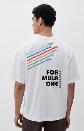 Formula 1 White Oversized t-shirt