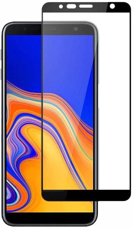 PLUGTECH Advanced Tempered Glass With Anti-Explosion 9H Hardness Edge-To-Edge Coverage Screen Guard for SAMSUNG J4 PLUS 9H BLK